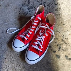 Converse All Star Mens Size 8 Chuck Taylor High Tops Red